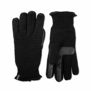 Isotoner Women's Textured Touchscreen Gloves Black